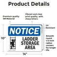 thumbnail image 2 of (2 Pack) Ladder Storage Area Sign, 2 of 7