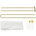thumbnail image 6 of 7.22ft Privacy Partition Curtain, Medical Wall Mounted Room Divider Curtain with Metal U-Shaped Bracket, Flat Hooks Medical Curtain for Living Room, Bar, Hospital, Beauty Salon, Bedroom(White), 6 of 9