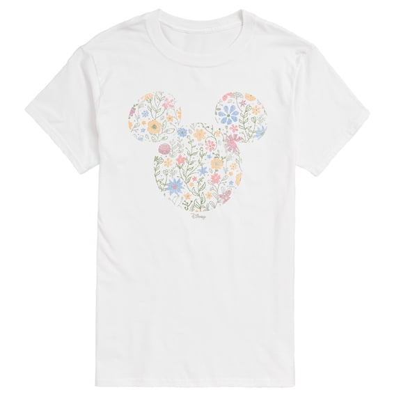 Disney - Mm Floral Ears - Men's Short Sleeve Graphic T-Shirt