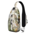 thumbnail image 1 of Sunflower and Butterfly Design Sling Backpack with Adjustable Strap, Multiple Compartments, Lightweight Durable Crossbody Daypack for Outdoor Activities and Gym, 1 of 5