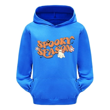 

Kids Hoodies Girls Halloween Long Sleeve Cartoon Prints Warm Pullover Tops Casual Sports Style Kids Sweatshirts Girls