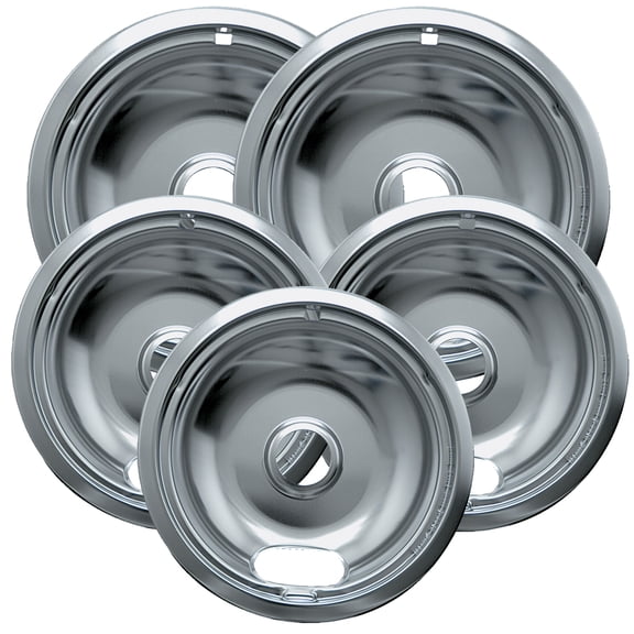 Range Kleen 12565X Economy Style A Chrome Plated Drip Bowls, 5 Pack