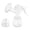 White, variant on BUTOMKY Manual Breast Pump, Portable BPA Free Breast Milk Catcher, 5oz Milk Collector & Baby Bottle, Comfort Hand Breastfeeding Pump Essentials for Mom Gifts