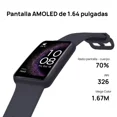 thumbnail image 4 of Correa de silicona negra elegante y duradera compatible con pantallas de 1,64 pulgadas - Correa de repuesto universal para relojes inteligentes, 4 of 5