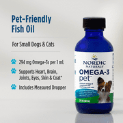 Nordic Naturals Omega-3 Pet, Liquid, For Cats and Small Dogs, Fish Oil 2 Oz