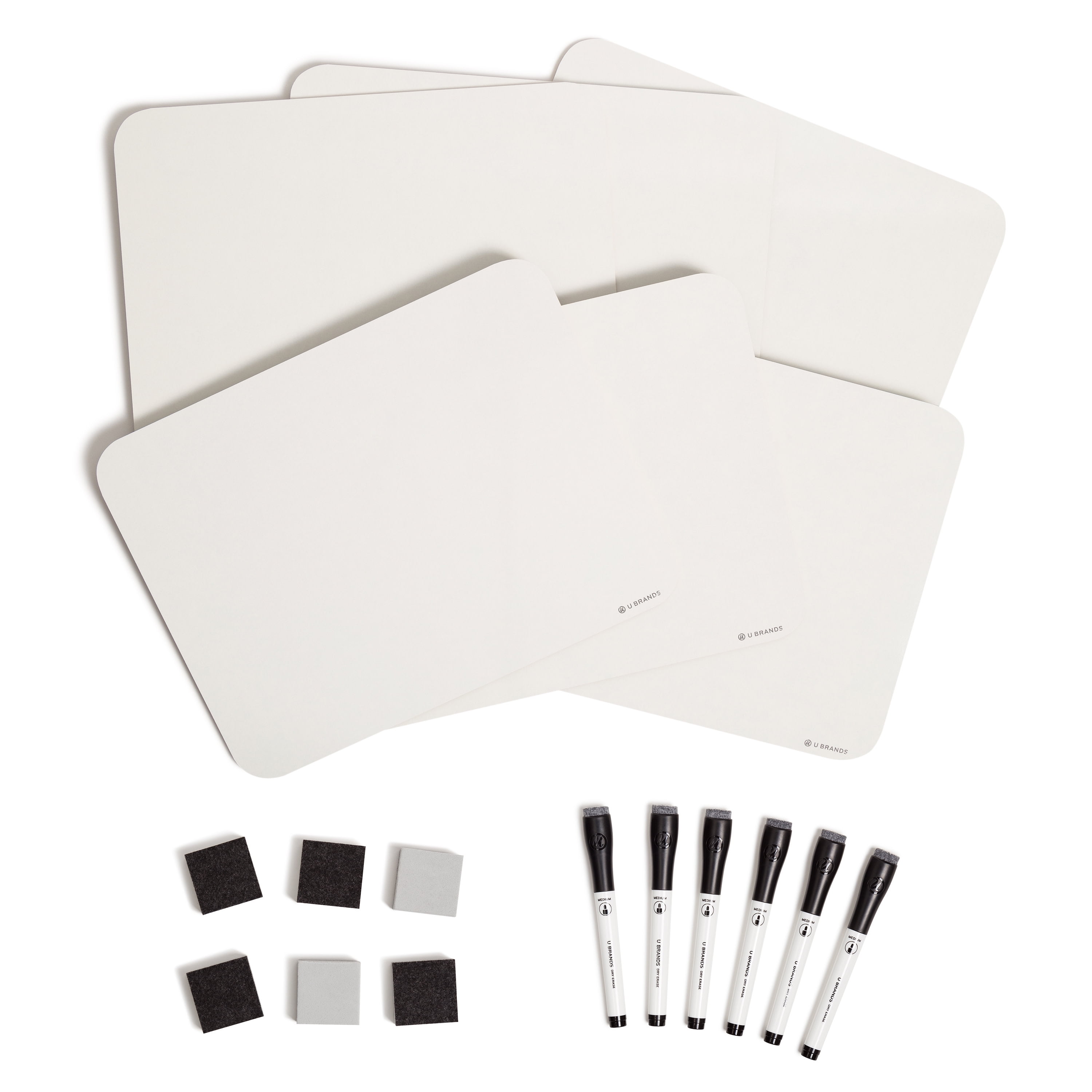 U Brands Single-Sided Dry-Erase Lap Board Value Pack , 9 X 12 Inches (3135U00-01)