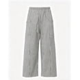 thumbnail image 3 of DHFJKG Wide Leg Pants Women Striped Capri Pants Lightweight Summer Casual Elastic Waist Loose Fit Beach Vacation Trendy Trousers, 3 of 3