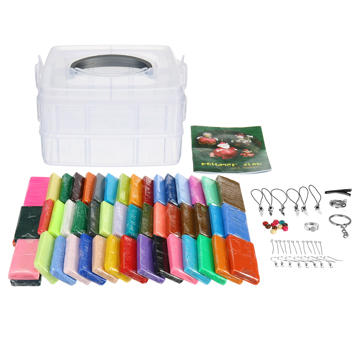 Polymer Clay Set with Box, Colorful DIY Soft Craft Oven ...