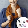 thumbnail image 3 of Woman's Long Resin Little Rhinestone Pendant Shawl Scarf Necklace Scarf with Pendant, 3 of 6