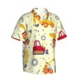 thumbnail image 2 of Bixox Men's Hawaiian Shirts Men's Heavy Equipment Print Short-Sleeve Shirt-Medium, 2 of 8