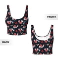 thumbnail image 5 of Haiem Rose Flowers Pattern Womens Sports Bra - U Neck Padded Low Impact Yoga Bra Workout Crop Top Gym Moisture-Wicking Workout Vest -X-Large, 5 of 9