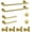 Brushed Gold, variant on Bathroom Hardware Set SUS 304 Thicken Stainless Steel-Towel Bar Set Include 16" Towel Rod, Toilet Paper Holder, Multifunctional Hooks Bathroom Accessories (Brushed Gold, 10 Pcs)