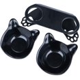 thumbnail image 2 of Comedero para gatos Comedero para gatos elevado Inclinación 15° Comedero para gatos de plástico Comedero para gatos elevado doble con base de goma antideslizante Zhivalor DLM148-1, 2 of 4