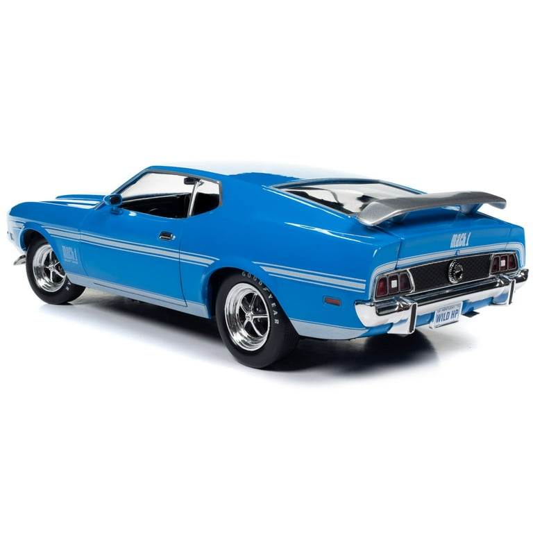 1972 Ford Mustang Mach 1 Grabber Blue with Silver Stripes