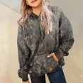 thumbnail image 7 of Staki Girl's Camo Hoodies Long Sleeve Oversized Sweatshirts Hoodie Pullovers Streetwear Trendy 2-12Y(Light Gray,11-12 Years), 7 of 7