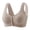 Gray, variant on Womens Wireless Bras, Front Closure Push Up Full Coverage Wide Strap Comfortable Scalloped Bras Beige 2XL