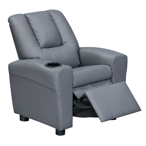 Olive & Opie Chase Kids Recliner in Vegan Leather Mink