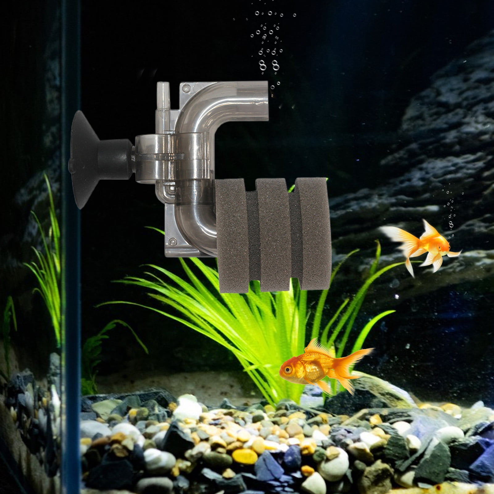 3-in-1 Filter Aquarium Ultra-Quiet Oxygen-Increasing Pump Filter Suitable for Household Aquarium Small Fish Tank XEOGUIYA Mini Fish Tank Filter 