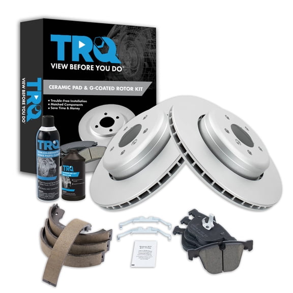 TRQ Rear Brake Pad & Rotor Kit Fits 2004-2010 BMW