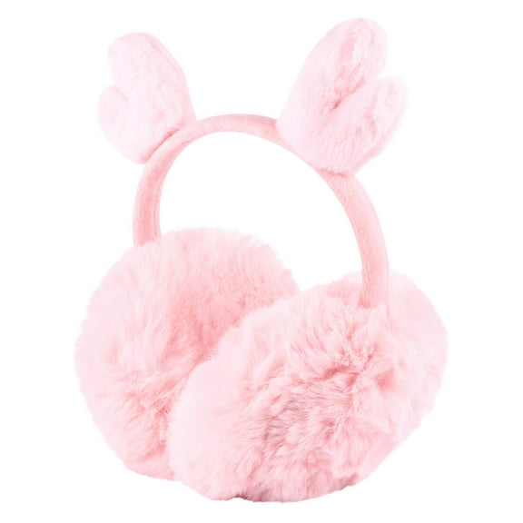 KALLORY 1Pcs Pink Earmuffs for Women Casual Wear Winter Ear Muffs 9.04x8.65x4.72 In