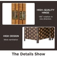 thumbnail image 4 of NiamVelo 4 Panel Wood Rooms Dividers Folding Privacy Screen Portable Screen Partition Wall Dividers for Home Office, CM, 4 of 7