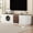 White, variant on TV Stand for 80 Inch TV, Minimalist Entertainment Center with 3 Drawers and 2 Cabinets, Media Console Cabinet with Metal Handles, White