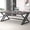 Dark Gray Oak, variant on YANGLI 70.8" Black Computer Desk, Large Industrial Pc Study, Two-Person, Farmhouse Double Workstation with Storage