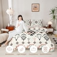 thumbnail image 3 of Erosebridal Beige Aztec Full Size Comforter Sets, Farmhouse Dreamcatcher Cow Skull Print Bedding Sets, Reversible 3 Pieces, 1 Comforter and 2 Pillowcases, 3 of 6