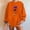 Orange, variant on AOOCHASLIY Tops Women Classic Print Crewneck Long Sleeve Loose Sweatshirt Tops