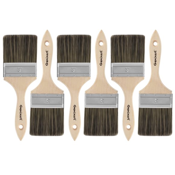 Pincel Genixart de doble espesor, 75 mm/3 pulgadas, paquete de 6