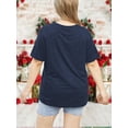 thumbnail image 3 of XCHQRTI Cute Love Women Plus Tshirt Graphic Short Sleeve Shirt Valentine's Day Tees, 3 of 7