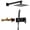 Matte Black, variant on Sumerain Brushed Gold Rain Shower System with Handheld Shower and Pressure Balancing Shower Mixer Valve