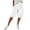 ZA-White-shorts for women, variant on Yourumao Knee Length Joggers for Women Pleated Elastic Waist Summer Shorts with Cinch Bottoms Solid Loose Fit Bottoms for Casual Wear with Pockets