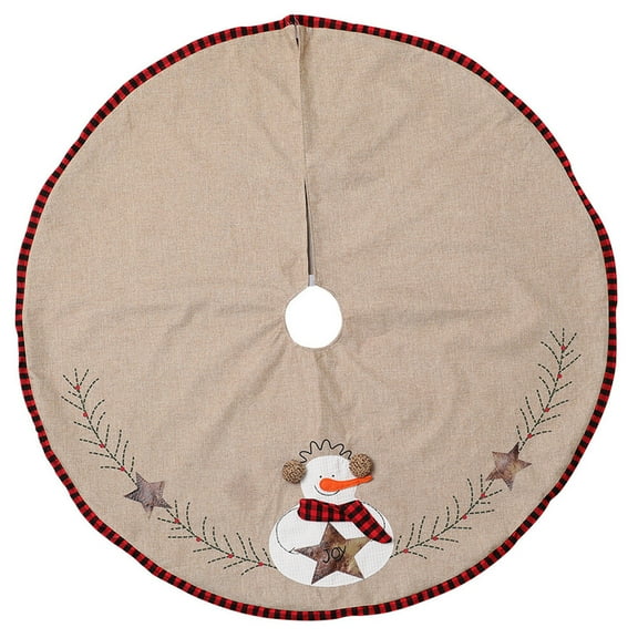 HAKIDZEL 1Pcs Elegant Tree Skirt in Light Brown for Christmas Ornaments and Decorators