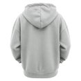 thumbnail image 7 of felwors Long Sleeve Waffle Knit Zip-Up Hoodie Oversized Textured Sweatshirt with Kangaroo Pocket for Women Fall Casual Cozy Light Gray for Size XL, 7 of 7