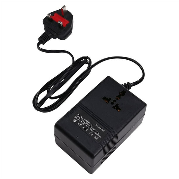 Convertidor de Voltaje de 300 W, Transformador Reductor de 220 V A 110 V, Adaptador de Viaje de 110 V A 220 V, Inversor con Enchufe del Reino .