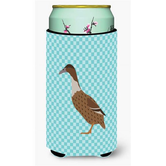 Carolines Treasures  Dutch Hook Bill Duck Blue Check Tall Boy Beverage Insulator Hugger