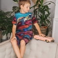 thumbnail image 4 of Balery Colorful Ocean Sea Turtle Conjunto de Pijama Infantil de Manga Corta con Estampado – Ropa de Dormir de Algodón Suave-3X-Large, 4 of 6
