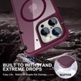 thumbnail image 4 of Case for iPhone 11,Decase Magnetic Translucent Shell,Support Wireless Charging & Magnetic Car Mount,Military Grade Drop Protection Matte Phone Cover,for iPhone 11 - winered, 4 of 6
