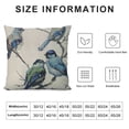 thumbnail image 5 of Leisuo  Blue Robin Bird Throw Pillow Cover Stand On Branch Foliage Furry Vivid Animal Nature Pillow Case Decorative Men Women Boy Girl Room Cushion Cover for Home Couch Bed White, 5 of 5