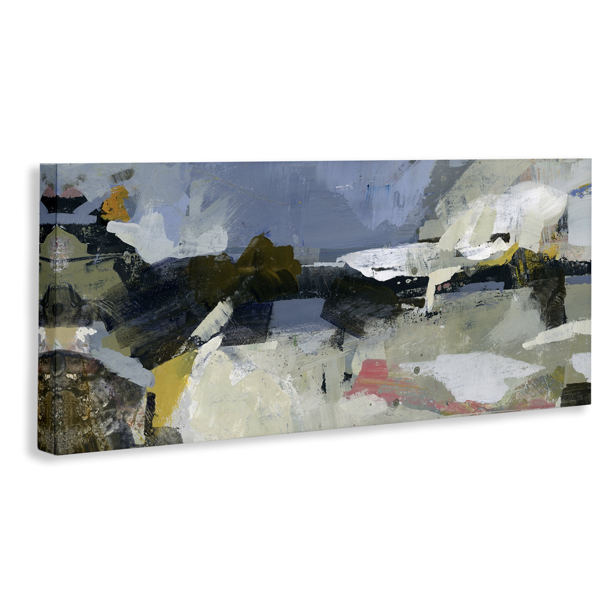 Stupell Industries Chaotic Paint Expressions Abstract Painting Wrapped Canvas Art Print Wall Art, 48 x 20