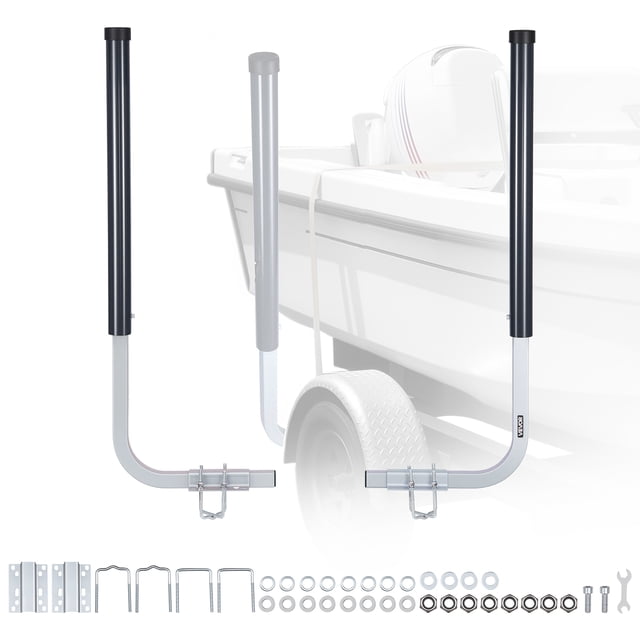 VEVOR Boat Trailer Guides, 40 in/48 in Height Guide Poles, 2PCS High-Hardness Steel Trailer Guide-Ons, Adjustable Guide Poles with PVC Pipes, for Ski Boats, Compact Fishing Boats, Small Sailboat