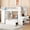 White, variant on Harper & Bright Designs Full Over Twin Bunk Bed with Desk, Solid Wood Bunk Bed with Storage Shelves and Wardrobe, Twin Size Loft Bed with a Stand-Alone Bed, Espresso