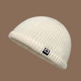 thumbnail image 5 of Unisex Autumn Winter Warm Knitted Hat - Cold-Proof Woolen Pull-On Cap, Classic Versatile Cold Weather Headwear,Size:One Size, 5 of 5