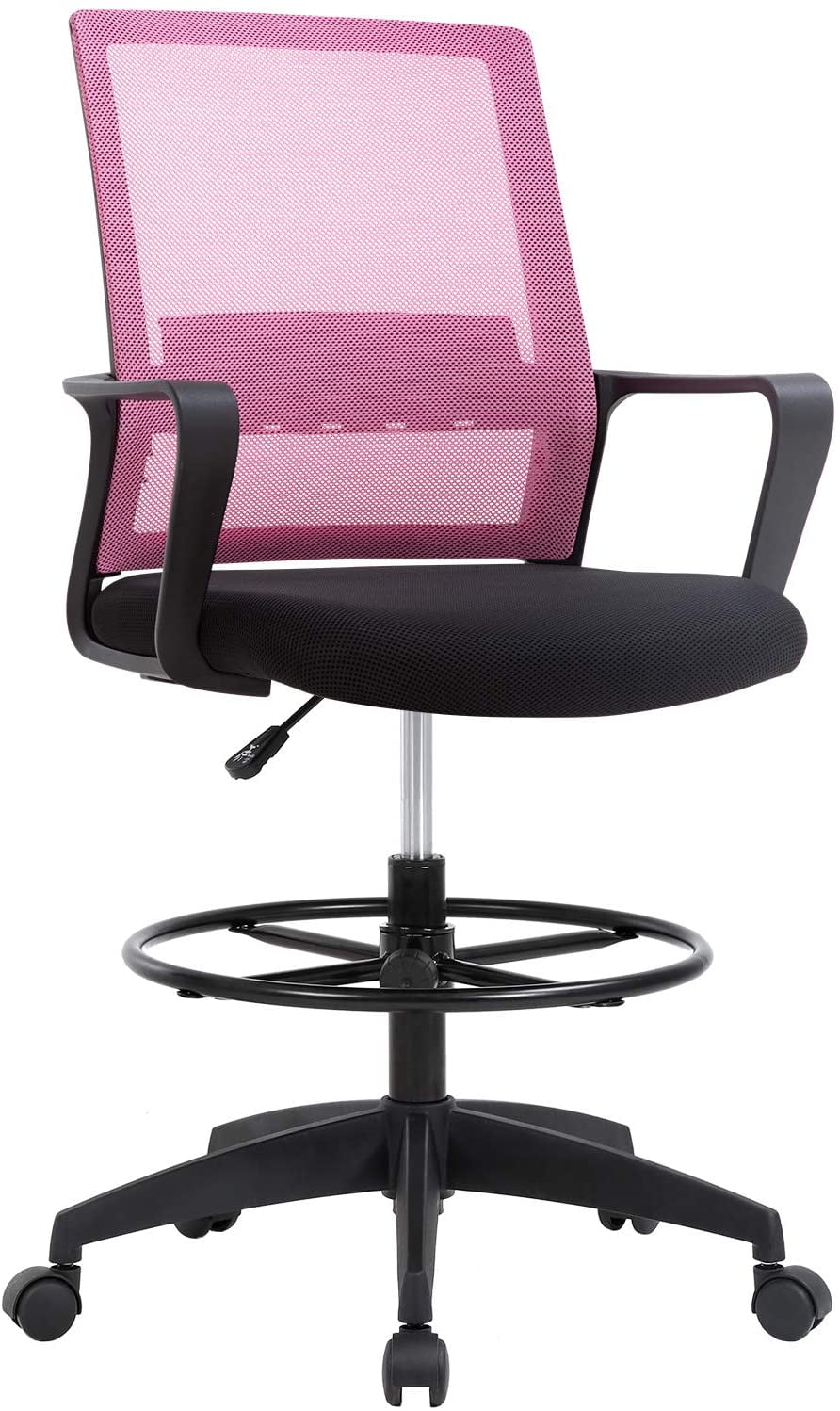 Drafting Chair Tall Office Chair Cheap Desk Chair Mesh Computer Chair Adjustable 