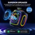 thumbnail image 4 of Seenda Karaoke Machine with Bluetooth & 2 Wireless Microphones, IPX5 Waterproof Portable PA System with RGB Lights for Indoor/Outdoor Parties, 4 of 10