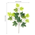 thumbnail image 4 of 2 piezas de hojas artificiales de imitación de álamo temblón, pequeñas hojas falsas, ramas de árbol para decoración del hogar, ramas verdes para jarrón., 4 of 6