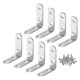thumbnail image 1 of Soporte en L Uxcell, 1.97 x 1.97 x 0.75 Pulgadas, Soportes de Ángulo Recto de 90 Grados con Tornillos para Muebles/Estantes/Mesas [Plateado], 1 of 6
