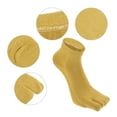 thumbnail image 3 of Unique Bargains 1 Pair Full Finger Two Toe Socks Unisex Non Slip Sticky Daily Fit Finger Socks Yellow, 3 of 7