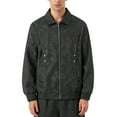 thumbnail image 1 of Veste en Cuir pour Hommes avec Poches Zippées, Style Biker, Manches Longues, Décontractée, 1 of 9